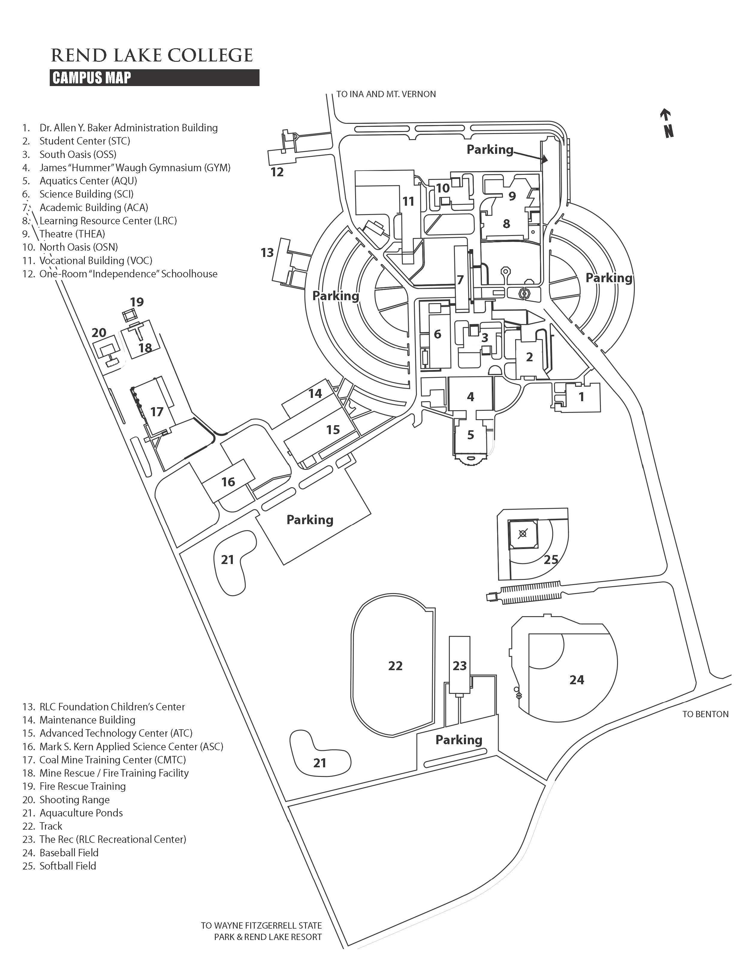 Campus Map - Rend Lake College